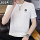 
JEEP SPIRIT2025 summer new men's ice silk short-sleeved T-shirt trendy men's half-sleeved T-shirt dark-printed men's quick-dry top 698 black L 115-130Jin [Jin equals 0.5 kg]