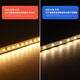 Opening low-voltage bare board SMD LED light strip self-adhesive linear light trough light source living room linear light strip 12v-8 wide-6000k white light-5 meter roll high-brightness style