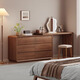Mansfield solid wood dresser and cupboard integrated bedroom simple and modern 2025 new bedside cabinet desk corner dressing table solid wood 100cm table + 60cm cabinet + stool + mirror