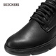 Skechers flash shoes men's business shoes autumn thin slip-on derby shoes soft sole work commuting casual shoes 205353