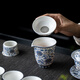 Simitang Ceramic Kung Fu Tea Set for Home Office Complete Set of White Porcelain Covered Bowl Teacup Business Gift Souvenir