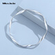 Miss JuJu pt950 platinum Möbius bracelet women's platinum ring solid bracelet weight 13.46 grams inner diameter 54mm