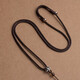 Minamiuri necklace rope jade pendant jade pendant lanyard wear-resistant adjustable hanging neck sling pendant rope men and women pendant rope 925 anemone pendant lanyard - black