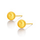 Mingzuan International 18k gold round ball earrings for women au750 brushed ball earrings simple niche earrings as a birthday gift for girlfriend