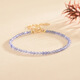 Xiangman sleeve natural crystal bracelet for women, extremely fine 3mm tanzanite round bead bracelet, niche design, summer fresh style for women, about 2.5 tanzanite faceted bracelet, hand circumference about 15