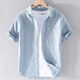 Vancl T-shirt à manches courtes en lin pour hommes