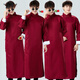 Zhiqiang groomsmen suit Chinese style wedding dress Chinese style brother group costume wedding cross talk suit coat mandarin jacket student performance wine red embroidery style glasses and roses good quality XL 175- 92A 140-150Jin Jin equals 0.5 kg