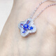 IosnIOSN new natural 3a full body tanzanite pendant dark blue 925 silver fashion simple style inlaid
