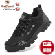 Western Region Camel (VANCAMEL) cut-size clearance shoes for men's leather waterproof outdoor sports shoes for non-slip large size men's mountaineering shoes Military green-WG14088 high-end wear-resistant and non-smelling feet 38