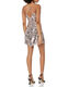 Speechless Women's Sequined Strap Party Dress Above Knee Sexy Slim Formal Occasion Silver X-Large