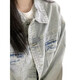 依慕琪2024春春秋牛仔外套女百搭ins大码牛仔衣服潮流夹克女装上衣 9926#蓝色2hu64uy7ha 10XL s码建议80--100斤