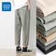 Jeanswest Trendy puro algodón puro pantalones casuales de nueve puntos para los hombres del algodón delgado de verano delgado de patas anchas sueltas de la pierna de la pierna deportiva Pantalones de seda verde militar 9904 3xl [sugerido 175-190Jin [Jin iguala 0.5 kg]]]