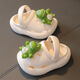 S.SOFEA Summer Children's Dinosaur Anti-Slip Cave Shoes Baby Sandals White 15 Inner Length cm (suitable for 14.5cm foot length)