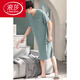 Langsha Men Camanos de una pieza Summer Summer Sail Silk Nightgown Modal de gran tamaño de gran tamaño Long Campo suelto 844 Gris oscuro L [recomendado 100-140Jin [Jin equivale a 0.5 kg]]]