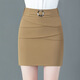 S.SOFEA high waist short skirt makes you look slim and versatile professional black black 9906 2XL 120-130Jin [Jin equals 0.5 kg]