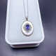 Iosn natural tanzanite pendant for women 925 silver precision inlaid blue gemstone necklace high-end jewelry pendant gift