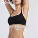 MONI Soft Support Tube Top Thin Big Breast Showing Small Simple Underwear Women's Lightweight No Wire Ring Sports Bra Mineral Black Upgraded Version XL (Applicable to A85/B85/C80)