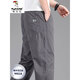 Woodpecker Spring and Summer Pure Cotton Work Pants Men's Loose Straight Pants Middle-aged and Young Casual Long Pants Men's Large Size Versatile Men's Clothing Military Green XL