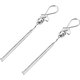 Duozun pt950 platinum earrings for women, platinum tassels, small waist ear hooks, platinum earrings and earrings, Chinese Valentine's Day gift for girlfriend, ear hooks 3.59 g (pair)