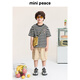 MiniPeace Children's Clothes Xia Xin Boys Short Sleeve T-Shirt F1CNF220Y Black 120