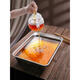 Yusenyi Deutsch verdickter Edelstahl Kung Fu Tee Tablett Haushalt rechteckige Abflussschale Wasser Leckagen Wasserfilter Wasserspeicher Japanische Wasserspeicherung Tee Tablett 3527 6 cm