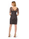 Adrianna Papell Women's Beaded Floral Short Dress, Metallic Gray Metallic Gray 10