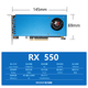 
Songrui Collection Half-Height Knife Card Graphics Card Brand New GTX1060/1050TI/1650/1030/RX550 Server Industrial Control All-in-One Mini Case OPS Computer Graphics Card 2 Screen RX550 4G 8X Industrial Control Knife Card 2HDMI
