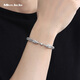 Miss JuJu Domineering Platinum Double Dragon Bead Bracelet Men's pt950 Platinum Double Dragon Head Dragon Bone Bracelet All Specifications are based on the actual weight and the amount will be refunded if the amount is less.