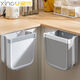 FANCYCHIC kitchen trash can folding hanging household cabinet door wall-mounted storage bin trash can kitchen waste basket car mounted pearl white 1 large + 20 special garbage bags