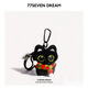 Li Hepian New Black Cat Doll Plush Doll Pendant Cute Cat Bag Pendant Couple Gift Ins Student Gift Big Eyed Black Cat with Fish + Black Lanyard