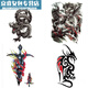 Jingpu Fei tattoo stickers are handsome, waterproof, simulated tattoos, personalized and fashionable half-arm wolf heads, 10-piece domineering set