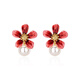 Qlady Spring Flower Earrings Women's Pearl Temperament Imitation Pearl Earrings 2025 New High-end Earrings Birthday Gift