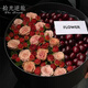 Shiguang reverse travel delivers flowers and fruit gift boxes in the same city. French-style fruit gift boxes and fruit baskets as birthday gifts for elders, wives and girlfriends. Roses are not good | cherries with chocolate bubble card cloth flowers and fruit gift boxes