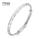 TTMIX round push-pull platinum bracelet for women pt950 platinum round bracelet fashion car flower room glossy bracelet weight 20.45g width 4.4mm