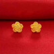 2025 new fashionable temperament flower earrings with small fragrance style alloy earrings golden flower earrings