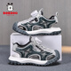 Babudou Jungen und Mädchen drehen Knöpfe Zehen Sandalen in Sommer neue Strandschuhe atmungsaktive Jungen Leichtes Kinderschuhe Blau K983 35 Innere Länge 22,5 cm Größe