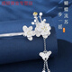 Jun Nianyu 999 sterling silver foot silver plum blossom tassel hairpin for women with ancient style new Chinese style hairpin