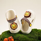 B.Duck Little Yellow Duck Children's Shoes Children's Croc Shoes Cartoon Boys Garden Shoes Girls Cute Sandals 5986 White 28