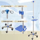 Lidakang 9276 people praised the mobile infusion stand with wheels for intravenous drip support, thickened stainless steel infusion stand, saline bottle, infusion stand (pentagon-4 hooks) + wheels + round storage rack