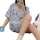 旭杉斯2025年新款睡衣女款夏天短袖短裤学生卡通少女外穿夏季家居服套装 679绿恐龙 M  建议80-90斤
