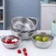 Bodenju stainless steel sink drain basket household fruit basin vegetable basket kitchen vegetable basket water food grade double ear dense hole basin 28.5CM leaky basin + 31CM solid basin