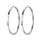 S999 pure silver earrings for women, pure silver hoop earrings, large hoops, plain hoops, 2025 new hot style high-end earrings, diameter 5.0 cm, sterling silver flash square large earrings