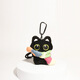 Li Hepian New Black Cat Doll Plush Doll Pendant Cute Cat Bag Pendant Couple Gift Ins Student Gift Big Eyed Black Cat with Fish + Black Lanyard