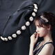 Yunru 520 gift to girlfriend, Korean style rhinestone pearl bow thin hair hoop, Korean crystal bow tie, bunny ears hair, baby's breath