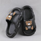 Fashionable cartoon bear wear-resistant high-elasticity high-quality children's slippers EVA material boys and girls green single layer 32 210mm foot length 20.5CM can be worn