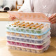 Shadow frozen dumpling box, special quick-frozen dumplings, frozen wontons, refrigerator storage box, divided box, food grade, transparent color, can hold 126 dumplings, 1 cover, 6 layers