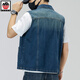 Aemape Apple Light Color de grande taille Vertinit en denim pour les hommes et les femmes Spring and Summer Brand Retro Workswear Works Works Worksless Sans manche sans manches Gitre 6231 # Retro Blue XL (recommandé 145-160jin [Jin est égal à 0,5 kg]))
