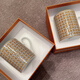 Hermes coffee cup 24 gold mosaic mug New Year's gift 300ml New Year's gift gold 300ml