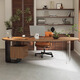 Ningqiu Luoge (NICHLORT) Italian solid wood boss desk CEO office computer desk workbench home desk light luxury modern high-end 2.0m desk ash wood