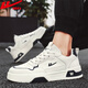 
Huili men's shoes new style board shoes men's small white shoes soft sole height-enhancing sports and casual shoes men 4877Z rice dark blue 42